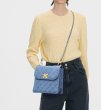 画像3: Quilted denim shoulder crossbody pochette tote bag 　キルティングデニムショルダー斜め掛け ポシェットトートバッグ (3)