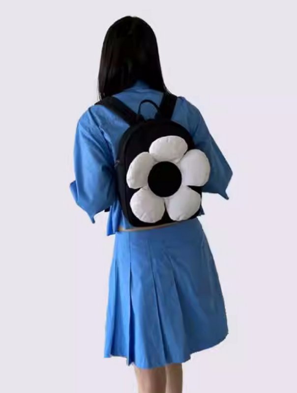 画像3: Down filled flower backpack Shoulder tote bag ダウン入りビッグフラワーバックパック ショルダートートバッグ (3)