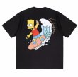 画像2: surfer bart simpson printT-shir   ユニセックス男女兼用 サーファーバートシンプソンTシャツ (2)