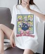 画像7: Sailor Moon Short Sleeve T-shirt    セーラームーン&ルナオーバーサイズプリント 半袖Tシャツ (7)