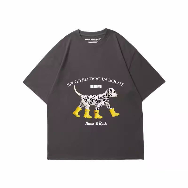 画像6: Delicious dog print T-shir   ユニセックス男女兼用ダルメシアンドッグ柄プリントTシャツ (6)