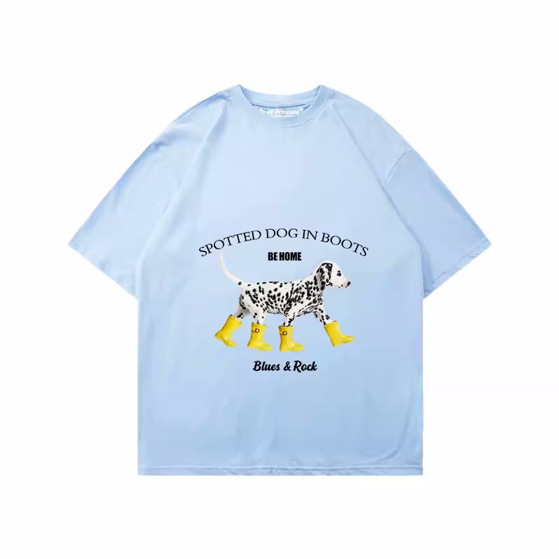 画像8: Delicious dog print T-shir   ユニセックス男女兼用ダルメシアンドッグ柄プリントTシャツ (8)