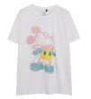 画像1: pink mickey mouse Short Sleeve T-shirt   ピンクミッキーマウス　ミッキープリント 半袖Tシャツ (1)