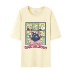 画像4: Sailor Moon Short Sleeve T-shirt    セーラームーン&ルナオーバーサイズプリント 半袖Tシャツ (4)