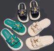 画像5: BE@RBRICK Platform down flower sandals slippers 　ベアブリック ダウンフラワー厚底サンダル スリッパフリップフロップビーチサンダル (5)