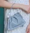 画像4: handle with pearl leather tote shoulder bag　パールハンドルトートショルダーレザーミニバッグ (4)