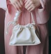 画像5: handle with pearl leather tote shoulder bag　パールハンドルトートショルダーレザーミニバッグ (5)