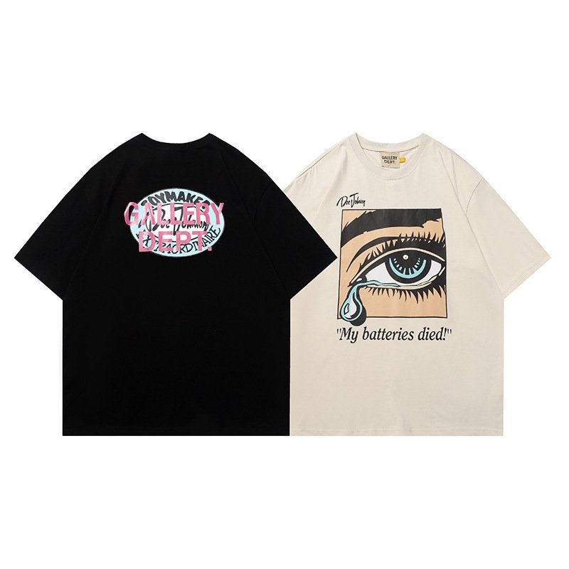 画像3: Kanye eyes tears printed letter Short Sleeve T-shirt    ユニセックス男女兼用tearsティアーズ &アイプリント 半袖Tシャツ (3)