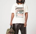 画像10: Kanye eyes tears printed letter Short Sleeve T-shirt   　ユニセックス男女兼用tearsティアーズ &アイプリント 半袖Tシャツ (10)