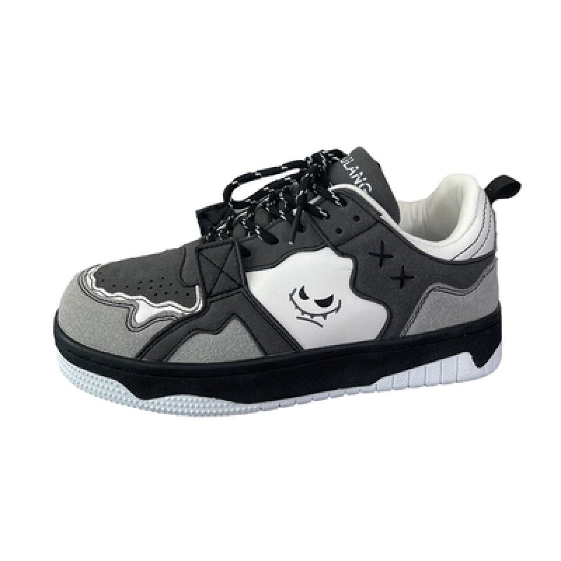 画像6: face mark leather  paint high cut lace-up sneakers  男女兼用 ユニセックスフェイスマークレザーハイカットレースアップスニーカー (6)