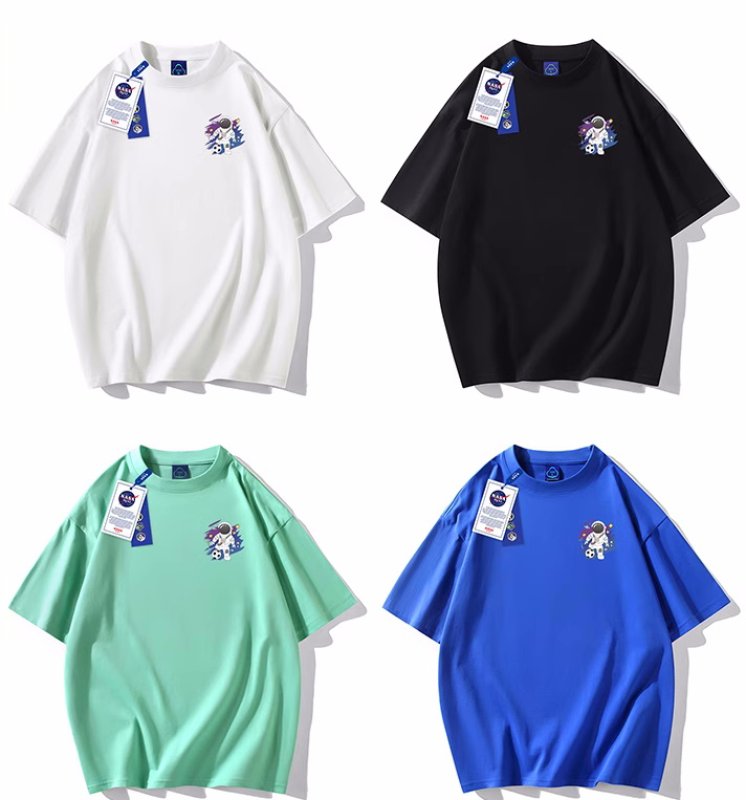 画像12: One-point space flight x soccer printed  Short Sleeve T-shirt    ユニセックス男女兼用ワンポイント宇宙飛行×サッカープリント 半袖Tシャツ (12)