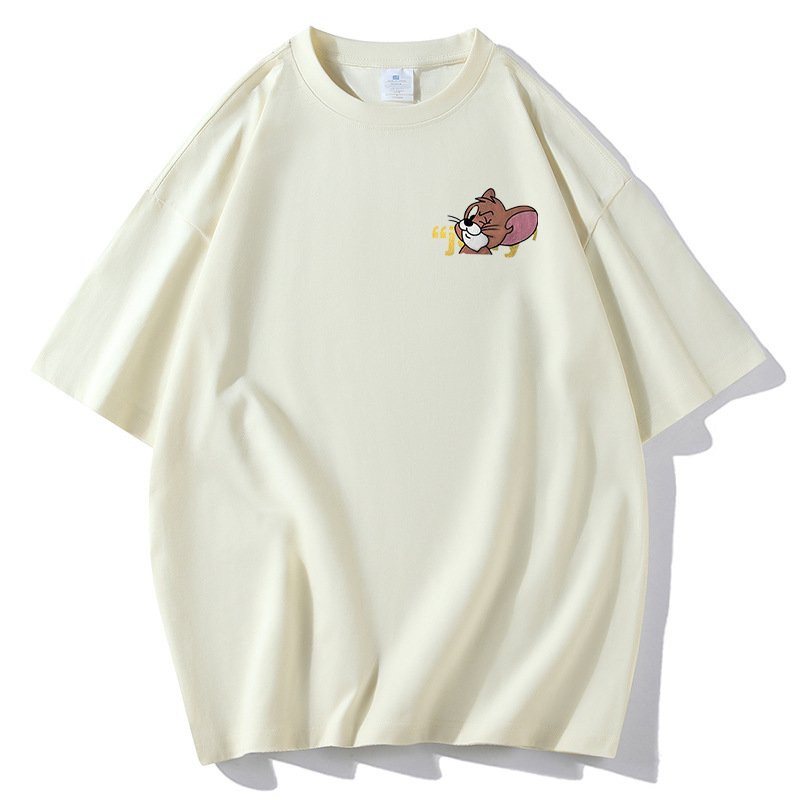 画像3: Tom and Jerry Jerry One Point printed  Short Sleeve T-shirt    ユニセックス男女兼用ワンポイントトムとジェリー ジェリーワンポイントプリント 半袖Tシャツ (3)