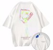 画像1: Dangerous people spongebob x kaws printed  Short Sleeve T-shirt   　ユニセックス男女兼用スポンジボブ×カウズプリント 半袖Tシャツ (1)