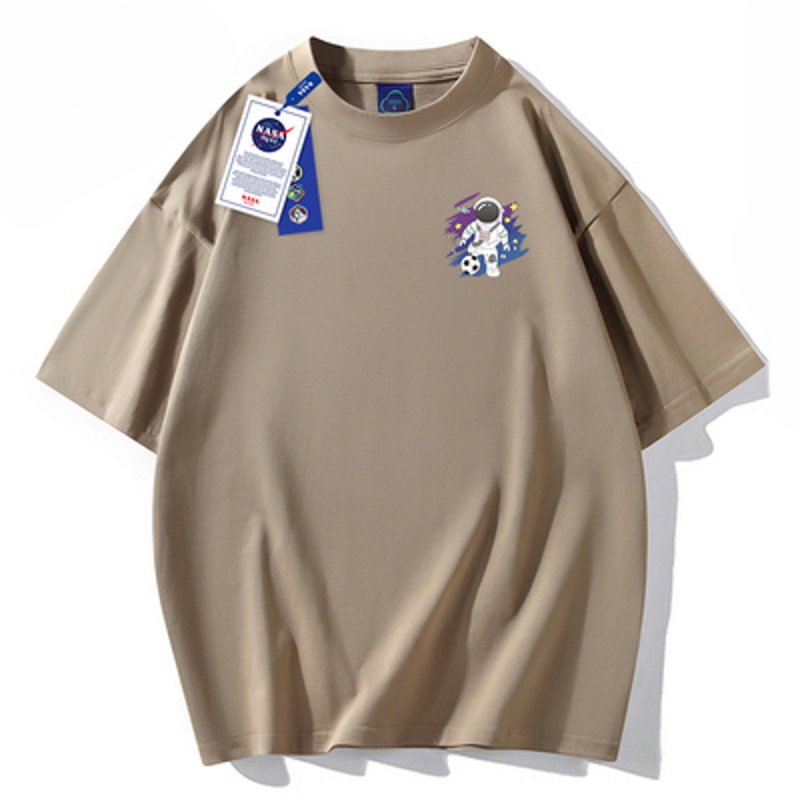 画像8: One-point space flight x soccer printed  Short Sleeve T-shirt    ユニセックス男女兼用ワンポイント宇宙飛行×サッカープリント 半袖Tシャツ (8)