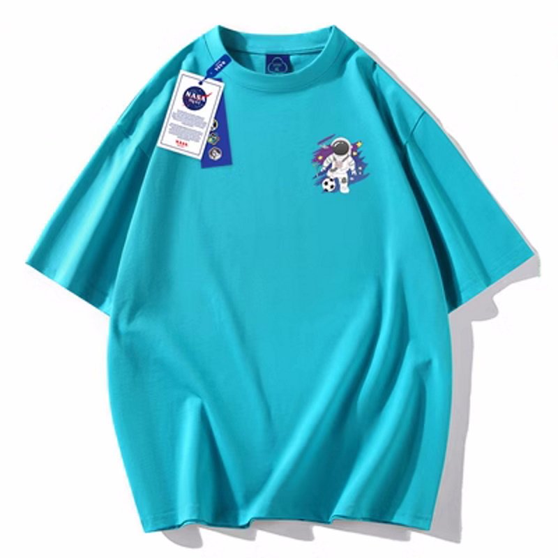 画像6: One-point space flight x soccer printed  Short Sleeve T-shirt    ユニセックス男女兼用ワンポイント宇宙飛行×サッカープリント 半袖Tシャツ (6)