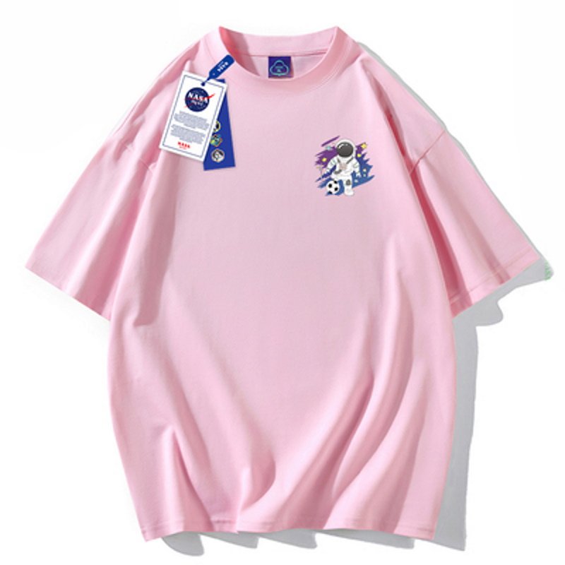 画像9: One-point space flight x soccer printed  Short Sleeve T-shirt    ユニセックス男女兼用ワンポイント宇宙飛行×サッカープリント 半袖Tシャツ (9)