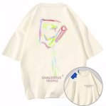画像3: Dangerous people spongebob x kaws printed  Short Sleeve T-shirt   　ユニセックス男女兼用スポンジボブ×カウズプリント 半袖Tシャツ (3)