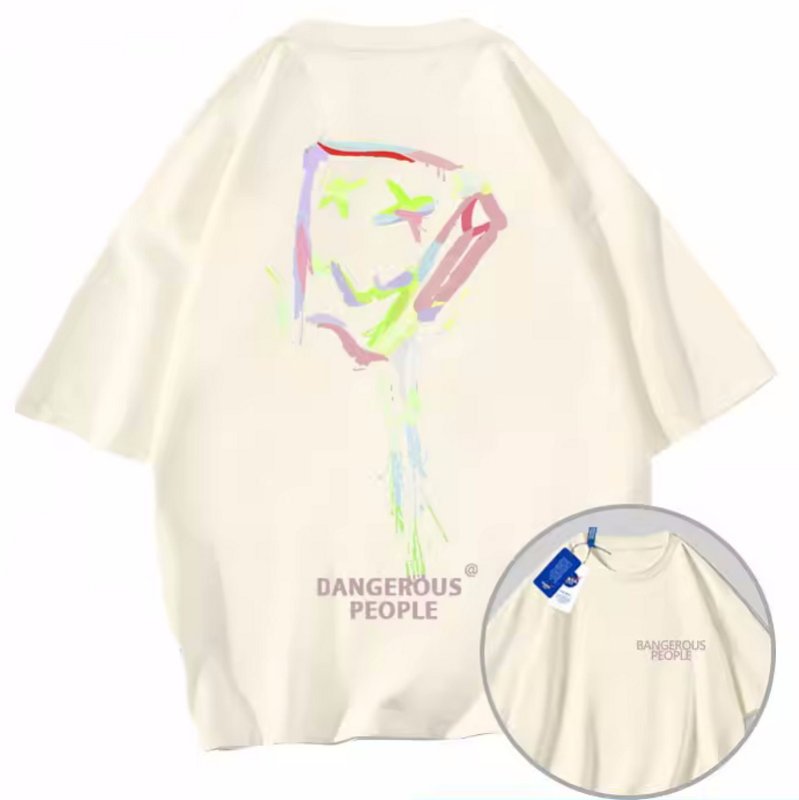 画像3: Dangerous people spongebob x kaws printed  Short Sleeve T-shirt    ユニセックス男女兼用スポンジボブ×カウズプリント 半袖Tシャツ (3)