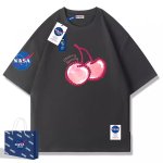 画像4: Cherry x NASA printed  Short Sleeve T-shirt   　ユニセックス男女兼用チェリー×ナサNASAプリント 半袖Tシャツ (4)