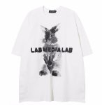 画像3: MEDIALAB Rabbit PrintShort Sleeve T-shirt   　ユニセックス男女兼用MEDIALABラビットプリントプリント 半袖Tシャツ (3)