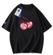 画像1: Cherry x NASA printed  Short Sleeve T-shirt   　ユニセックス男女兼用チェリー×ナサNASAプリント 半袖Tシャツ (1)