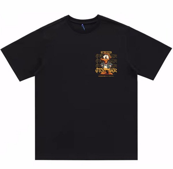 画像1: Angry Donald Duck Point Short Sleeve T-shirt   　ユニセックス男女兼用アングリードナルドダックポイントプリント 半袖Tシャツ (1)