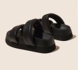 画像6: new muffin thick bottom leather down belt Sandals slippers 　レザーダウンベルト厚底プラットホームサンダル スリッパフリップフロップビーチサンダル (6)