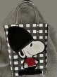 画像4: snoopy Damier Checkered Tote Bagbasket picnic shopping bag　スヌーピーダミエバスケットピクニックショッピングバッグ トート籠かごバッグ (4)