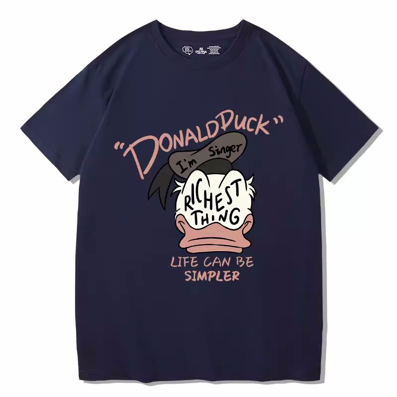画像2: Donald Duck×richest thing Short Sleeve T-shirt    ユニセックス男女兼用ドナルドダック×richest thingプリント 半袖Tシャツ (2)