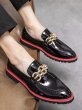 画像5: Men's  CHAIN PATENT LEATHER SLIP-ONS loafers   メンズパテントレザーチェーン付きブリティッシュ ローファースリッポン シューズ (5)