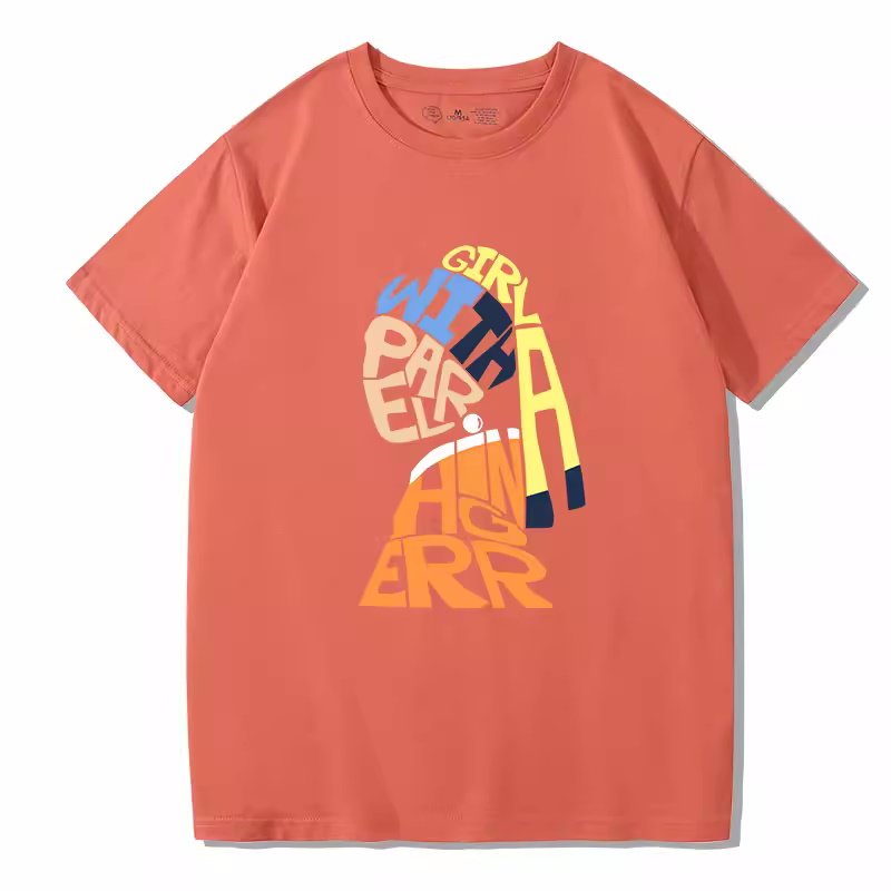 画像9: vermeer pearl earrings graphic Short Sleeve T-shirt    ユニセックス男女兼用フェルメール 真珠の耳飾り×グラフィックプリント 半袖Tシャツ (9)