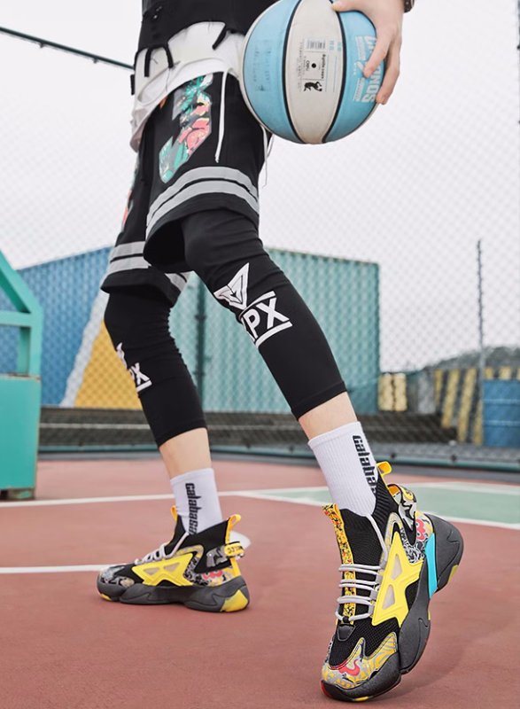 画像5: Pop Art Knit Lace-Up Sneaker Boots shoes  男女兼用 ユニセックスポップアートニットレースアップスニーカーブーツ (5)