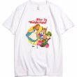 画像2: alice wonderland Print T-shirt　男女兼用ユニセックスアリスワンダーランドアリス不思議の国プリント半袖袖Tシャツ  (2)