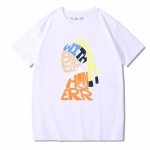 画像2: vermeer pearl earrings graphic Short Sleeve T-shirt   　ユニセックス男女兼用フェルメール 真珠の耳飾り×グラフィックプリント 半袖Tシャツ (2)