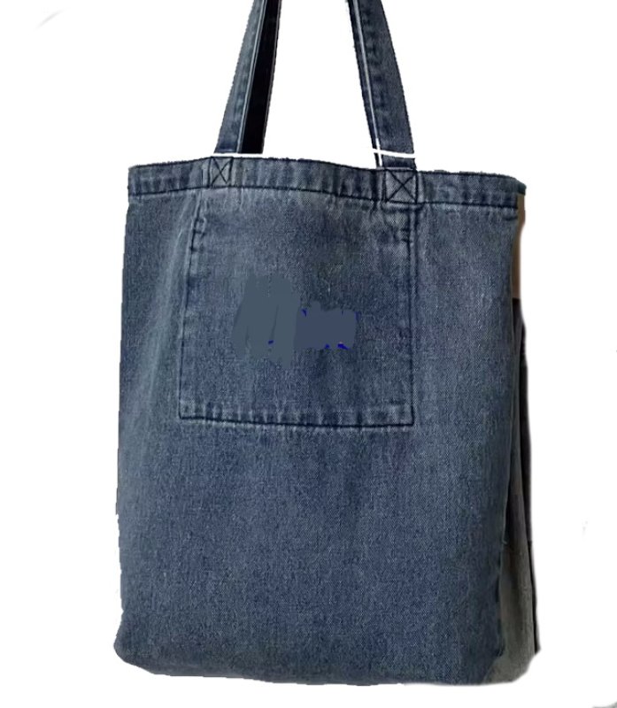 画像4: denim flying donald duck embroidery tote shoulder eco bag　ユニセックス男女兼用デニムフライングドナルドダック刺繍 トートショルダーエコバッグ (4)