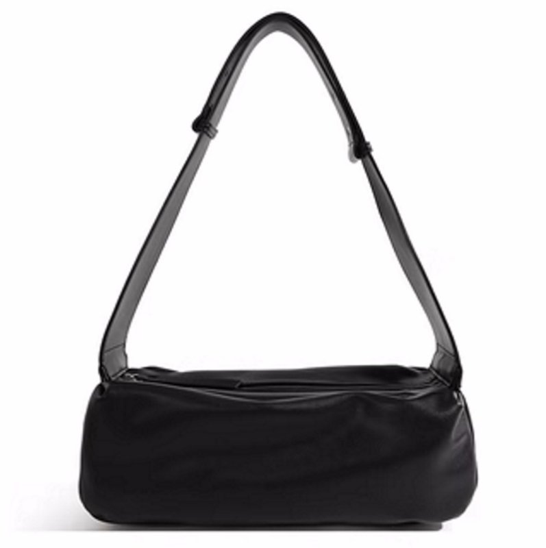 画像4: Square leather shoulder tote body bag  ユニセックス男女兼用スクエアレザーショルダートートボディーバッグ (4)