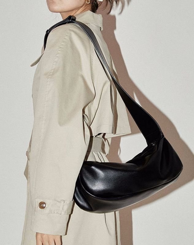 画像10: Square leather shoulder tote body bag  ユニセックス男女兼用スクエアレザーショルダートートボディーバッグ (10)