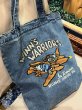 画像3: denim flying donald duck embroidery tote shoulder eco bag　ユニセックス男女兼用デニムフライングドナルドダック刺繍 トートショルダーエコバッグ (3)