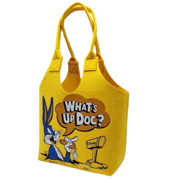 画像1: Bugs Bunny & Lotso Felt Bag tote shoulder bag　ユニセックス男女兼用バッグスバニー＆ロッツォフェルトバッグトートショルダーバッグ (1)