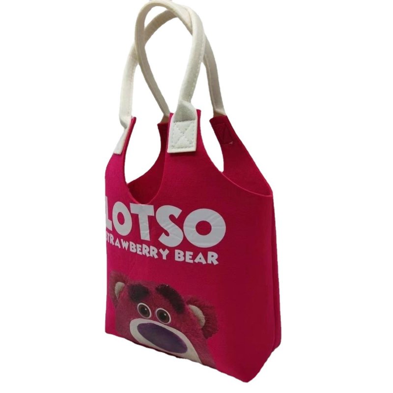 画像2: Bugs Bunny & Lotso Felt Bag tote shoulder bag ユニセックス男女兼用バッグスバニー&ロッツォフェルトバッグトートショルダーバッグ (2)