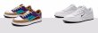 画像4: Colorful Color & White Leather Lace-Up Sneakers shoes　 男女兼用 ユニセックスカラフルカラー＆ホワイトレザーレースアップスニーカー (4)