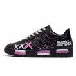 画像1: paint stars & crosses Leather Lace-Up Sneakers shoes　 男女兼用 ユニセックスペイント星スター＆クロスレザーレースアップスニーカー (1)