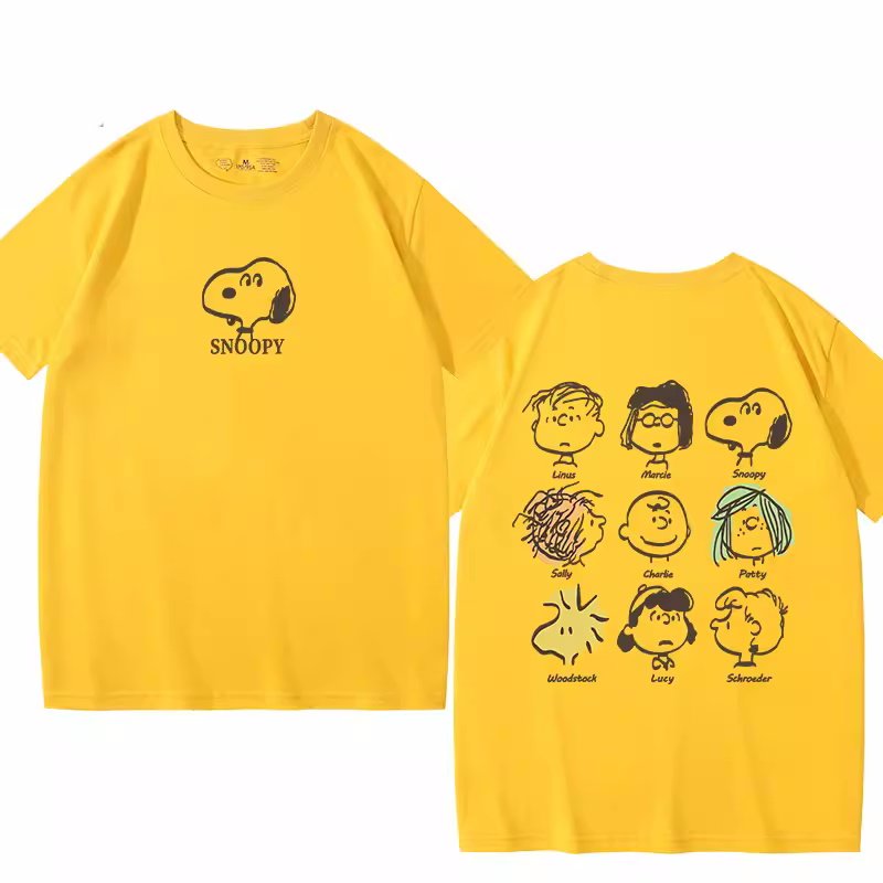 画像7:  Snoopy & PEANUTS FriendsShort Sleeve T-shirt   　ユニセックス男女兼用スヌーピー＆ピーナッツフレンズ 半袖Tシャツ (7)