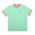画像5: MLB color contrast stitching embroidery small label NY Short Sleeve T-shirt   　ユニセックス男女兼用MLBカラーコントラストステッチ刺繍 半袖Tシャツ (5)