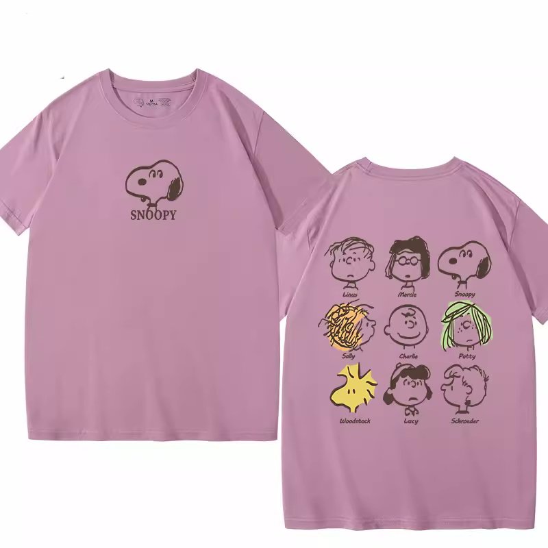 画像10:  Snoopy & PEANUTS FriendsShort Sleeve T-shirt   　ユニセックス男女兼用スヌーピー＆ピーナッツフレンズ 半袖Tシャツ (10)