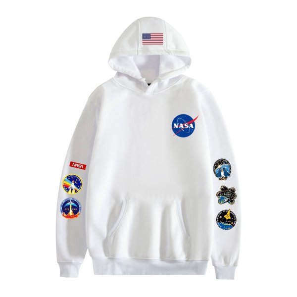 画像1: Unisex NASA Emblem Hoodie Sweat ユニセックス 男女兼用ナサNASAエンブレムフーディスウェット パーカートレーナー  (1)