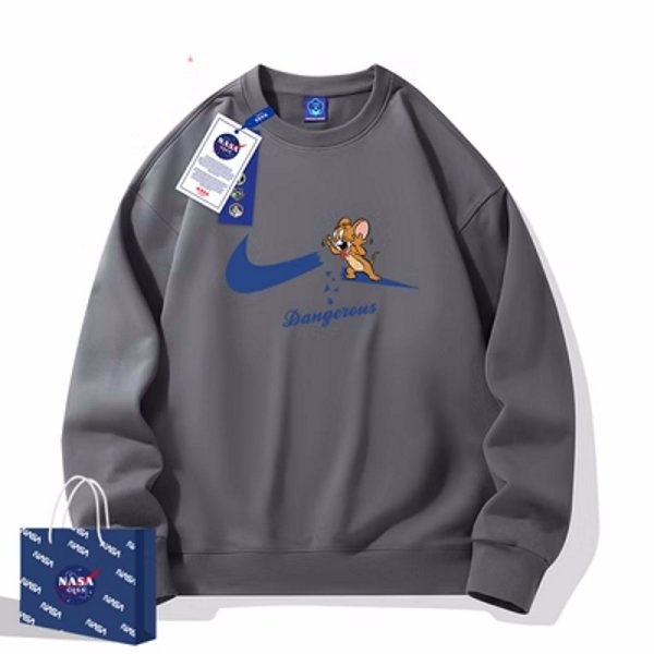 画像1: 即納 Dangerous broken swoosh tom and jerry tom and jerry Print pullover sweatshirt ユニセックス男女兼用 デンジャラスブロークンスウォッシュ トム＆ジェリートムとジェリープルオーバ　スエットトレーナー  (1)