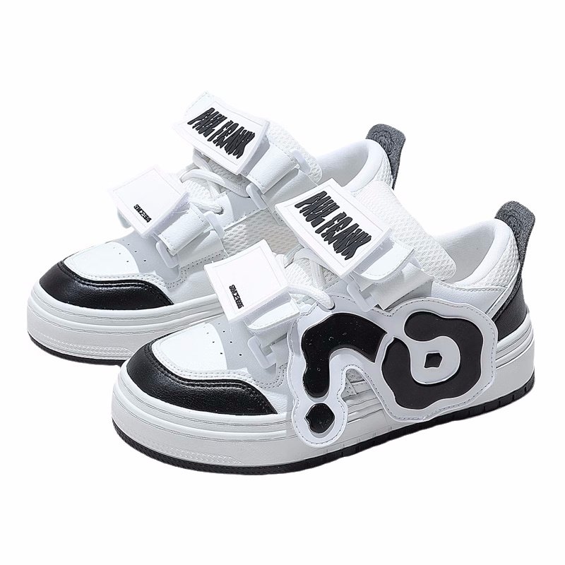 画像3:  Velcro thick-soled bread platform  lace-up sneakers ベルクロ厚底プラットホームレースアップスニーカー (3)