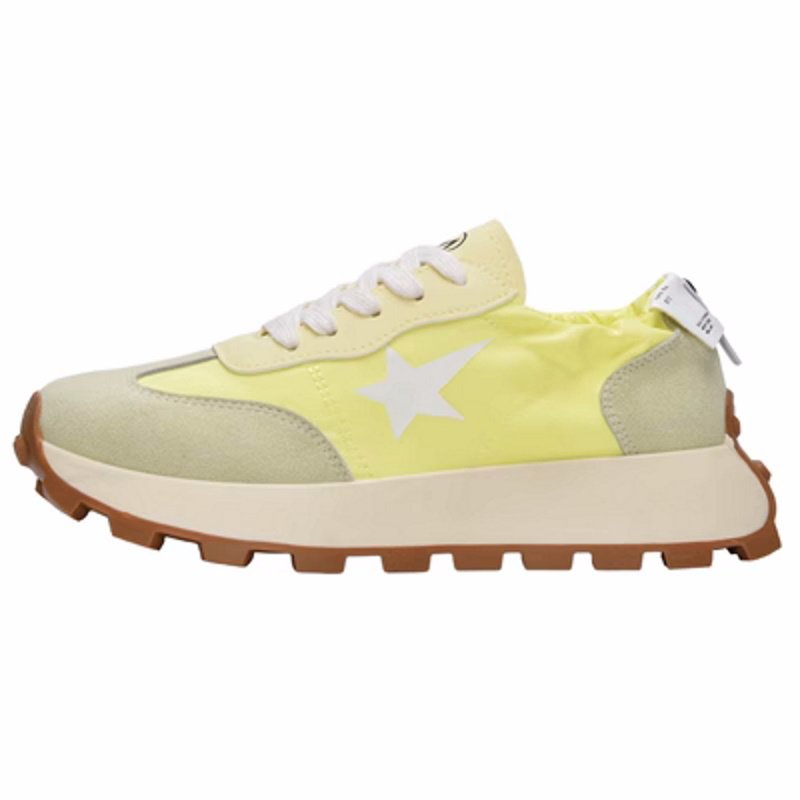画像4: lLightweight soft sole star platform sneakers ace-up sneakers　軽量ソフトソールスター厚底プラットホームスニーカーレースアップスニーカー (4)