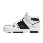 画像1: Bicolor leather high cut high top lace-up sneakers shoes　 男女兼用 ユニセックスハイカットハイトップレザーバイカラーレースアップスニーカー (1)
